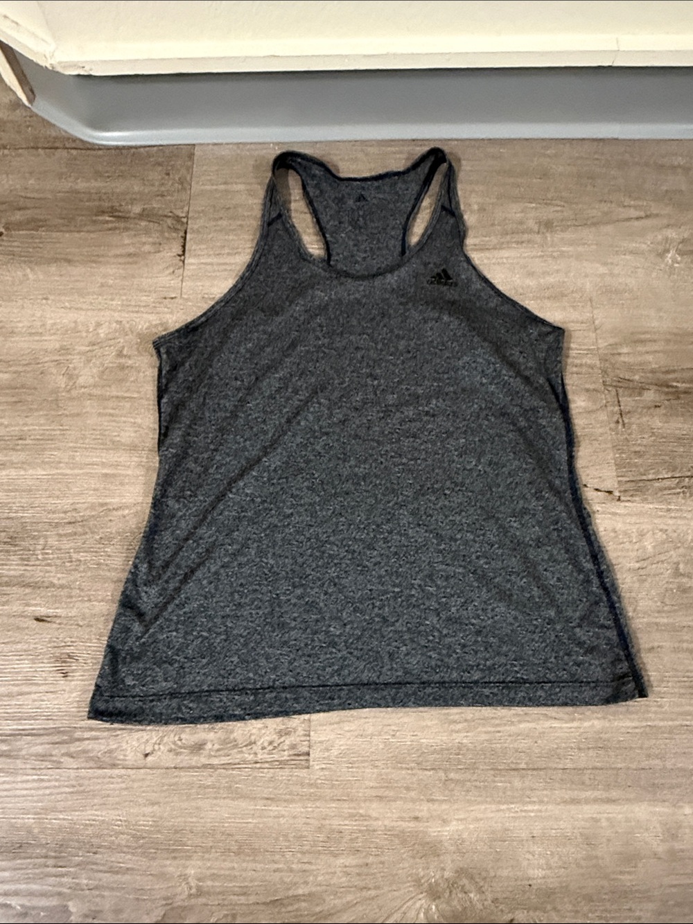 adidas Dark Gray Racerback Athletic Tank Top